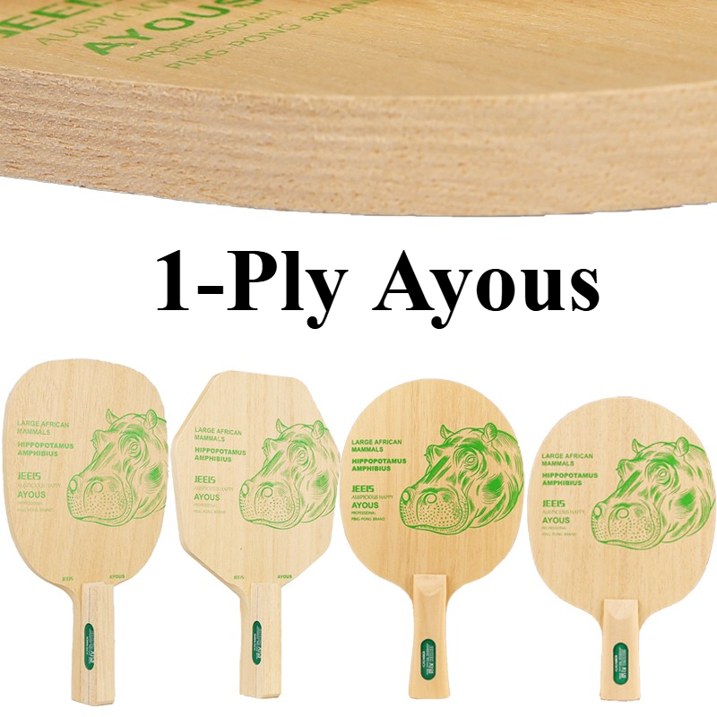Table Tennis Japanese - JEELS Green Hippo 1 Ply Ayous