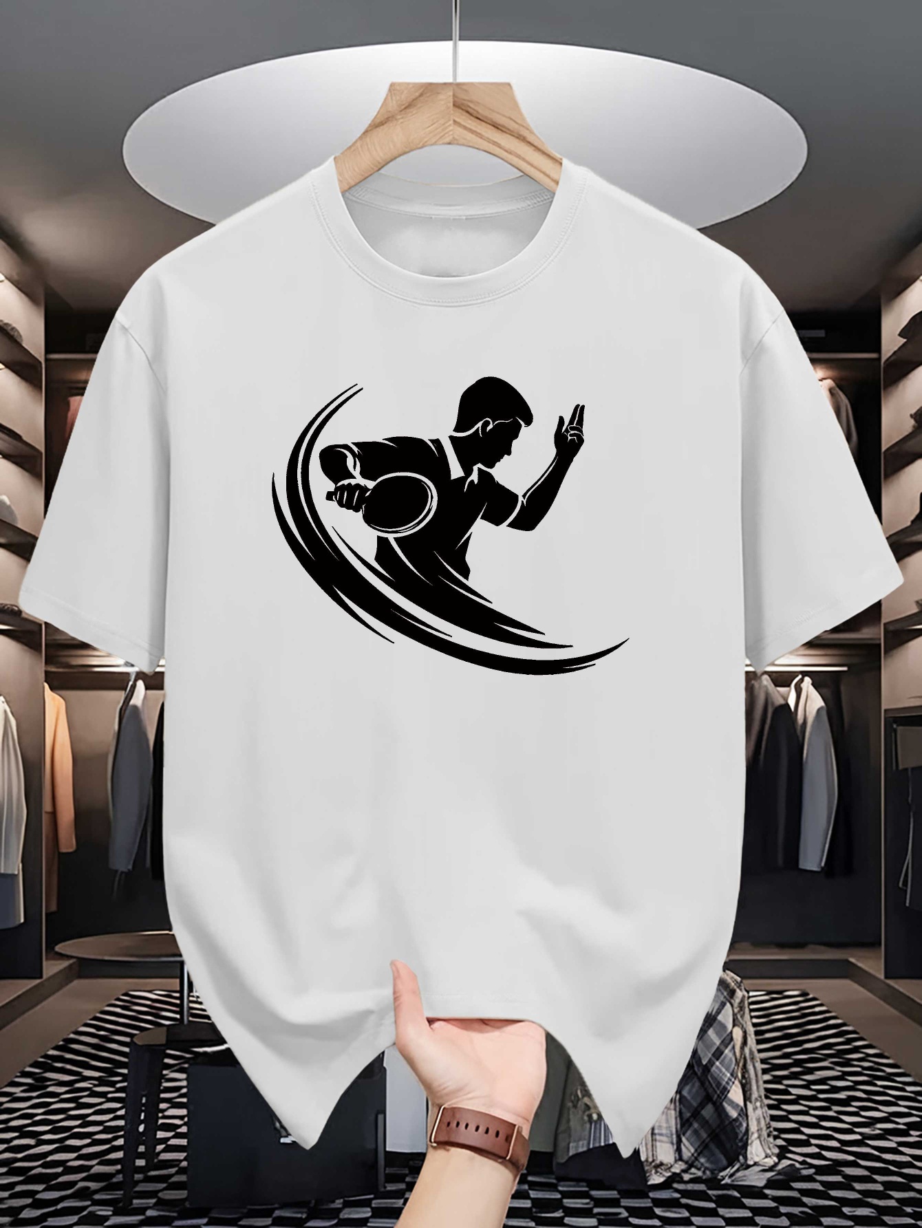 Men Crew Neck Tee Table Tennis - огляд і ціна Table Tennis Graphics