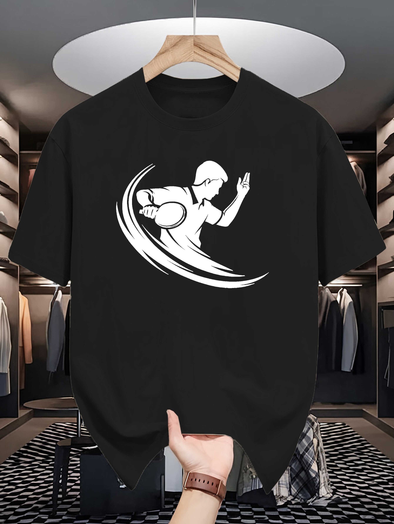 Men Crew Neck Tee Table Tennis - огляд і ціна Table Tennis Graphics